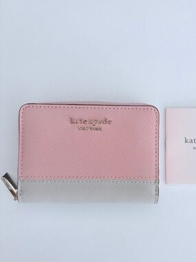 NWOT Kate Spade ♠️  Spencer Zip Leather Cardholder in Tutu Pink